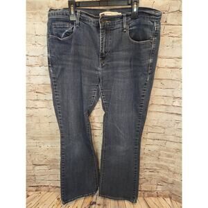 Levis Womens 515 Boot Cut Jeans Size 10 28" Inseam Dark Blue Wash